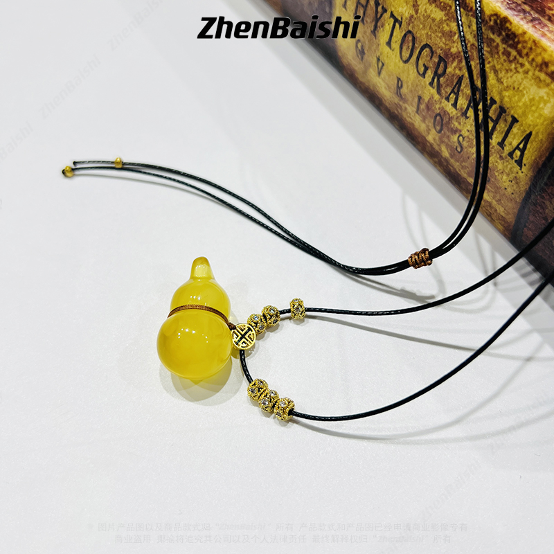 非金属仿水晶吊坠 新中式葫芦项链高级感轻奢小众配饰【20747】