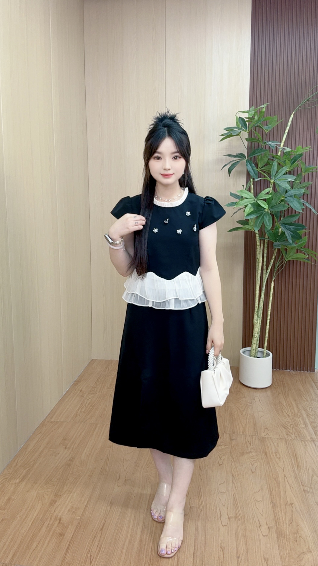 夏季新款法式名媛淑女风显瘦百搭上下套裙套装