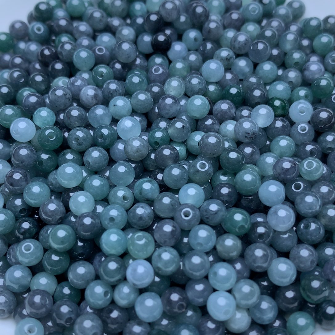 【闪购商品】翡翠手链未镶嵌卡4冰蓝水100颗