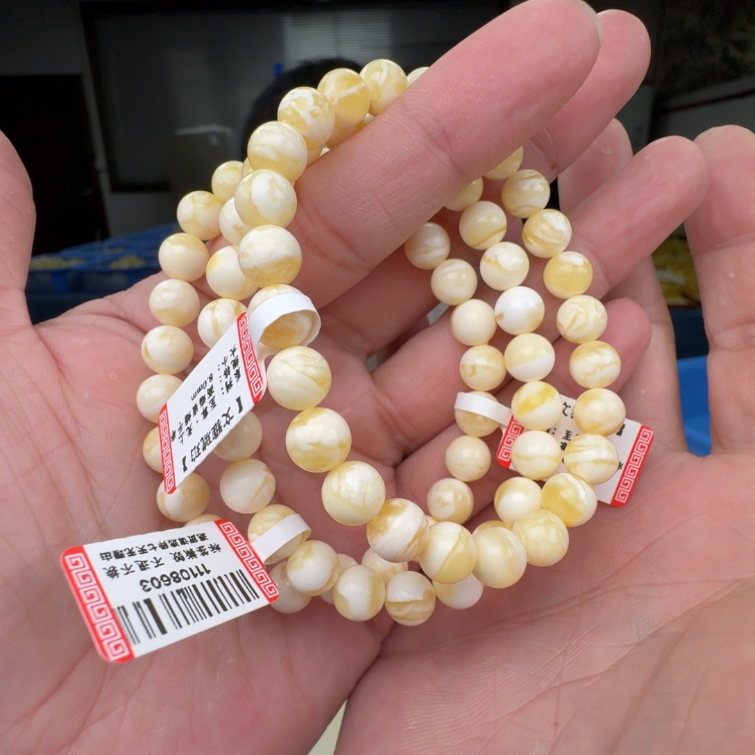 琥珀未镶嵌手链多样性发其一