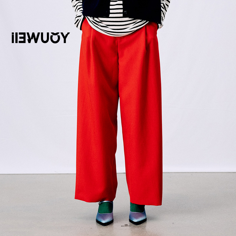 有尾YOUWEI 主题色蛋形长裤 Y5425115显瘦运动高腰直筒时尚休闲