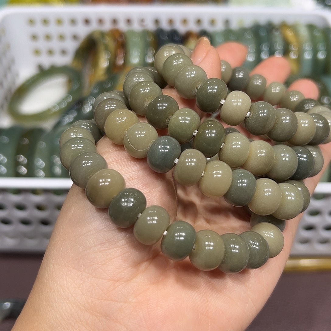 蛇纹石玉未镶嵌手链