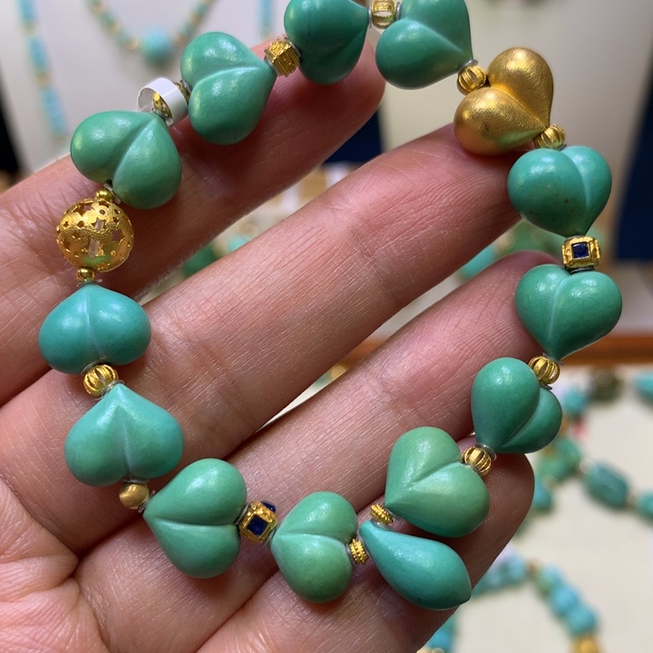 绿松石18K金镶嵌单圈