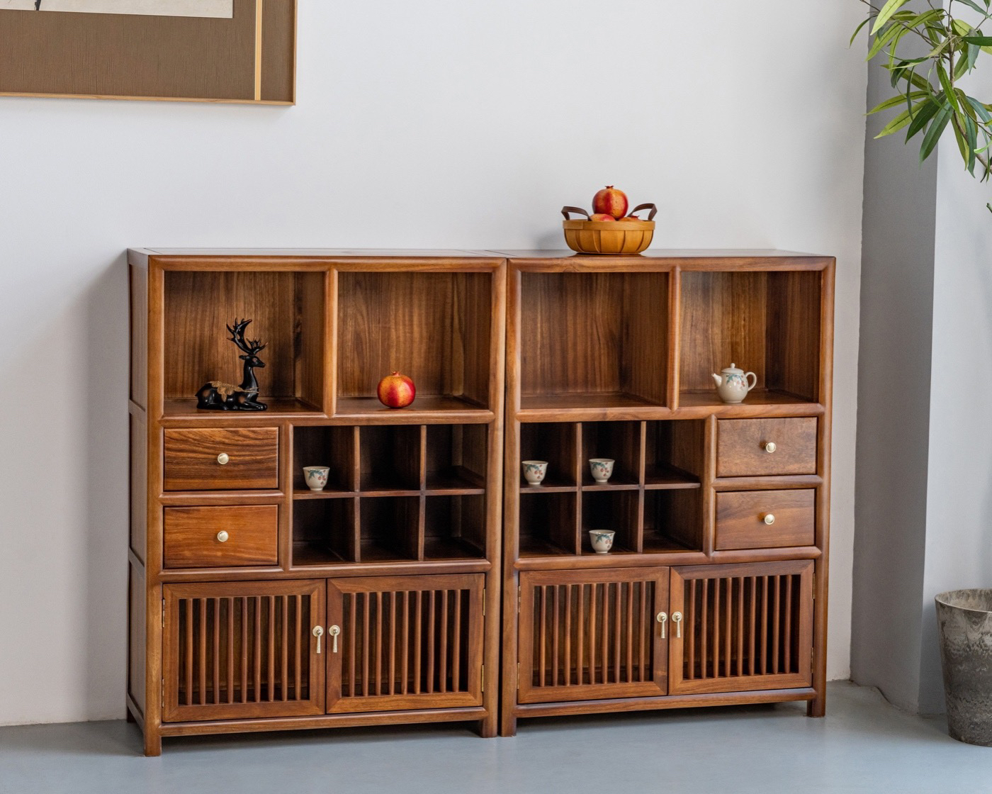 南美洲胡桃木多宝阁边柜不包邮