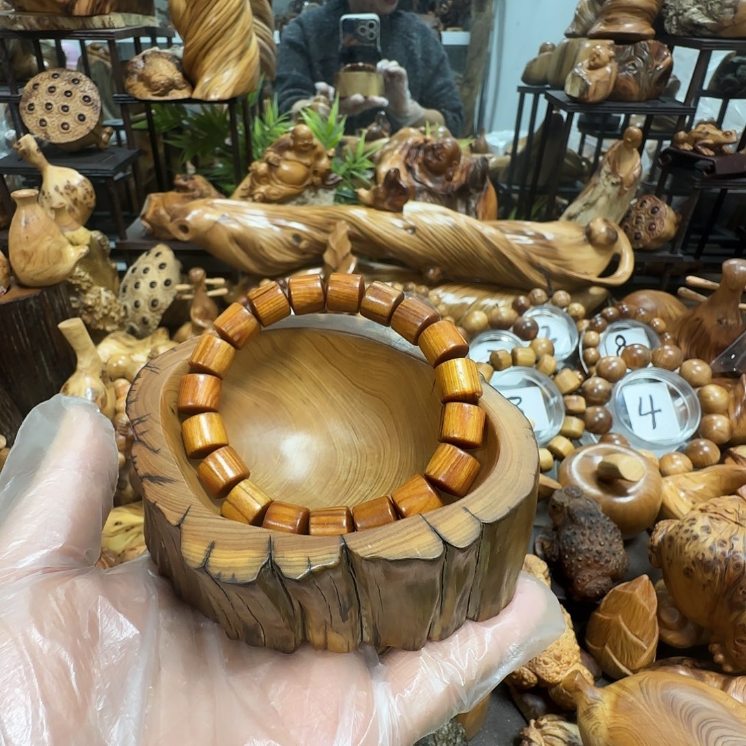 强***志柏木（崖柏）太行崖柏陈化黑油闻香聚宝盆送炮油手串