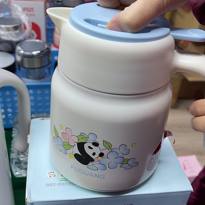玻璃茶隔款富光熊猫款焖茶壶
