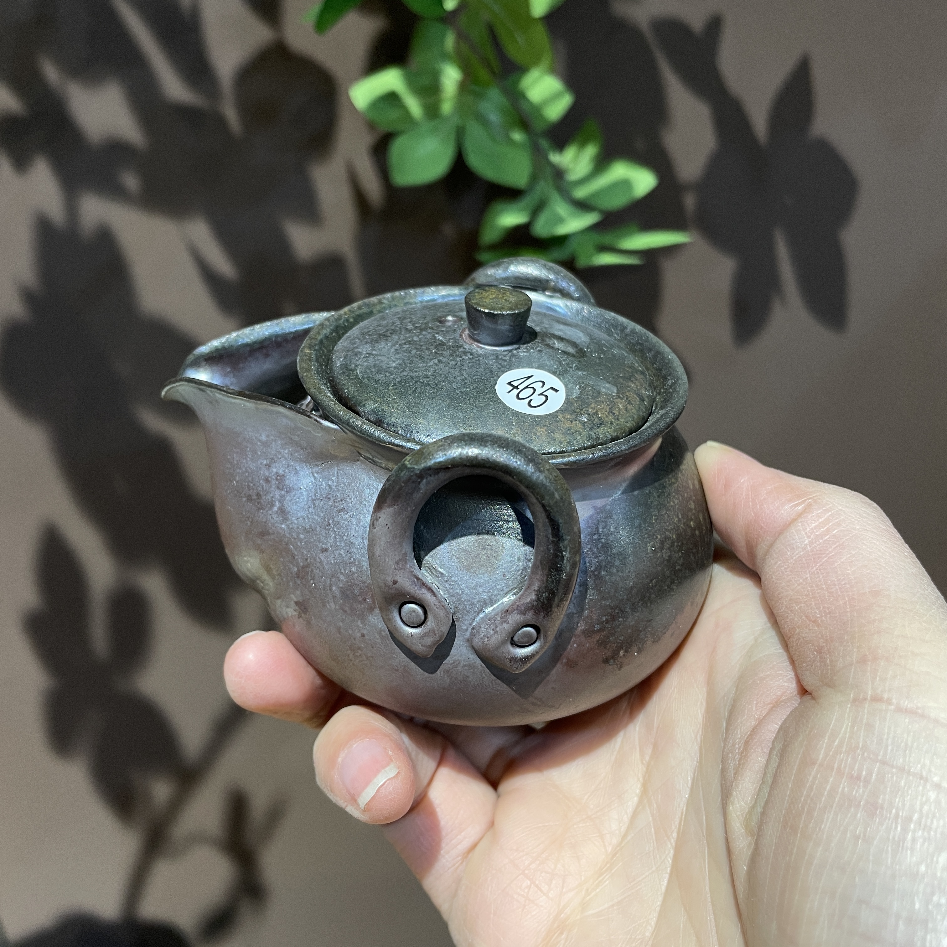 465号全手工乌金泥柴烧茶壶家用复古陶瓷壶120-130ML