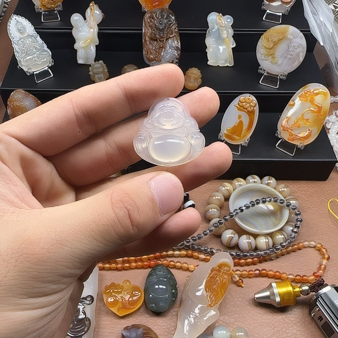 玛瑙/玉髓未镶嵌吊坠(不含链)