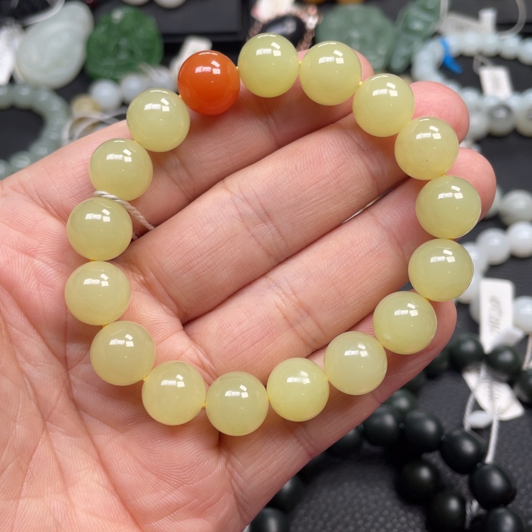 和田玉未镶嵌手链