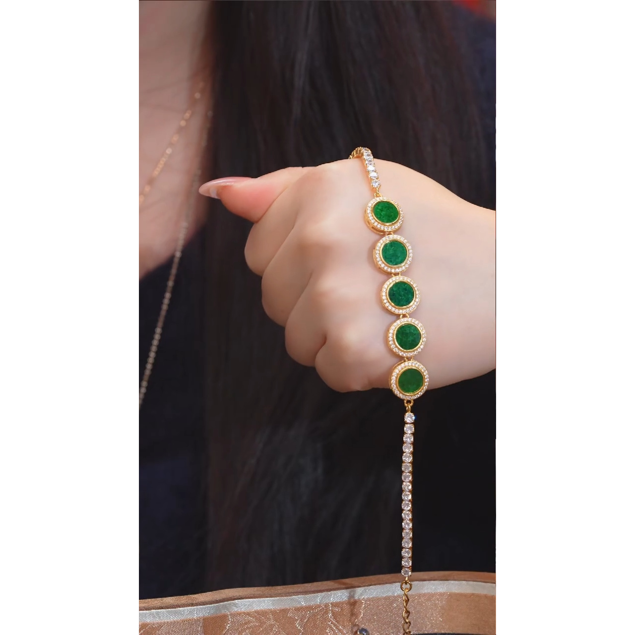 翡翠手链未镶嵌多样性发@@W9416