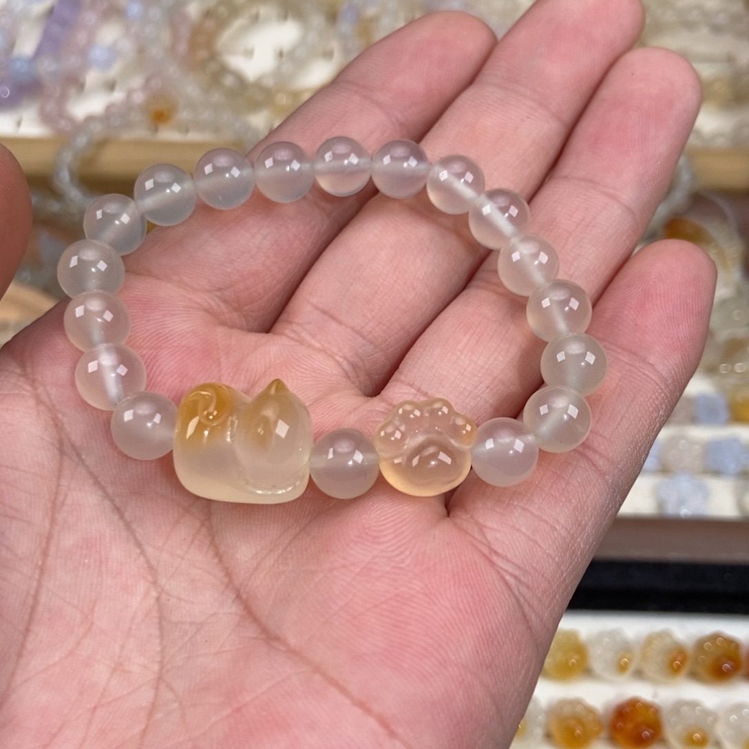 玛瑙/玉髓未镶嵌手链V14