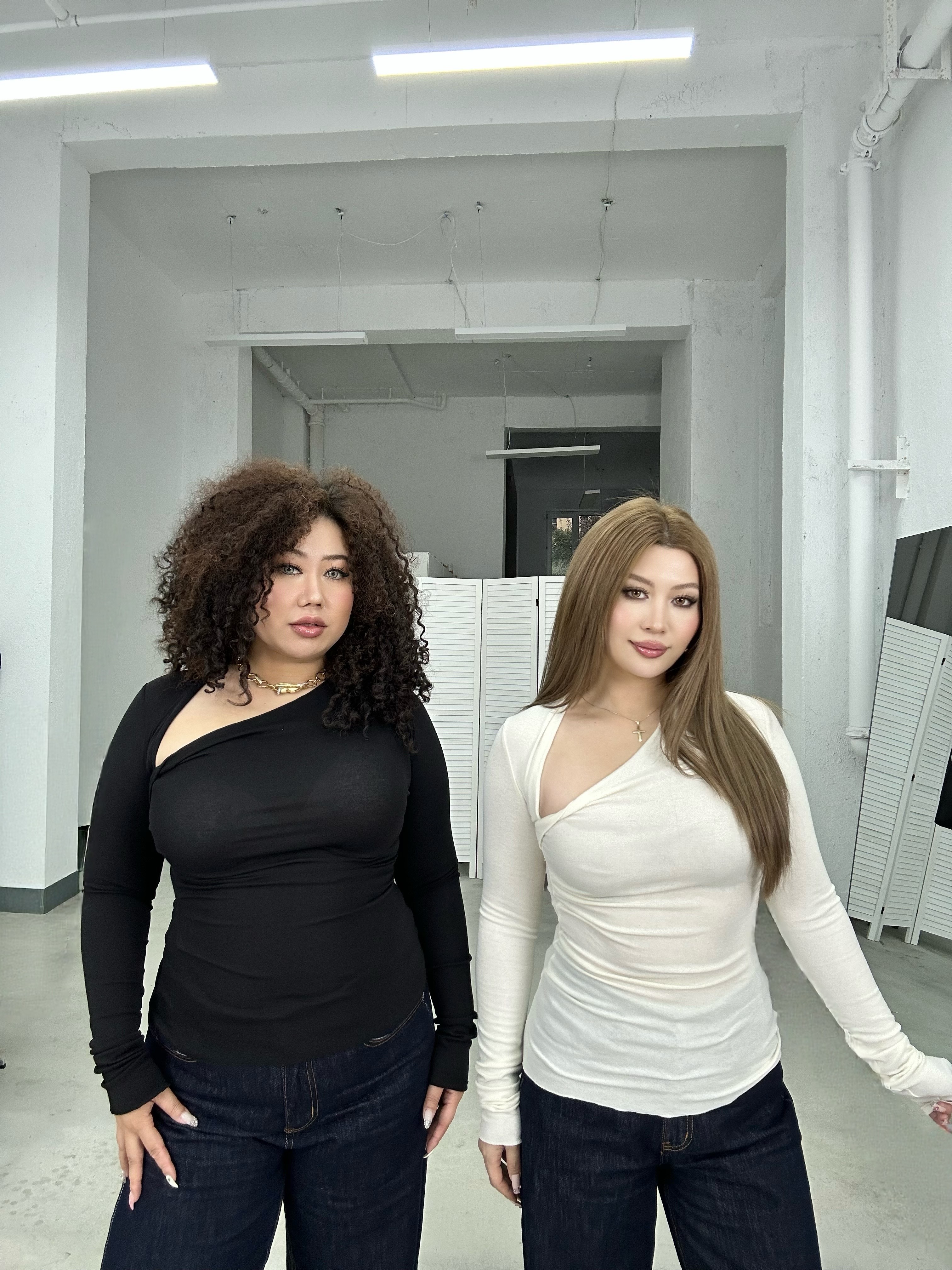 秋季新款纯欲辣妹修身显瘦收腰不规则斜肩上衣长袖T恤女 