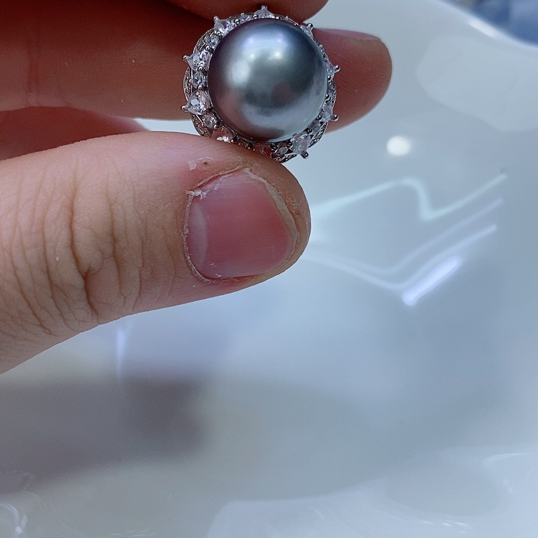 海水珍珠颈饰银S925镶嵌