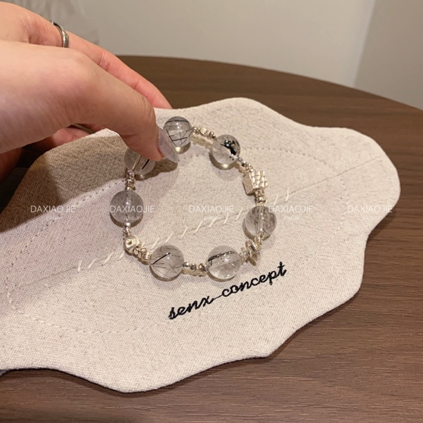 925银手链 【07】ins风 限定款手工碎银水晶手链