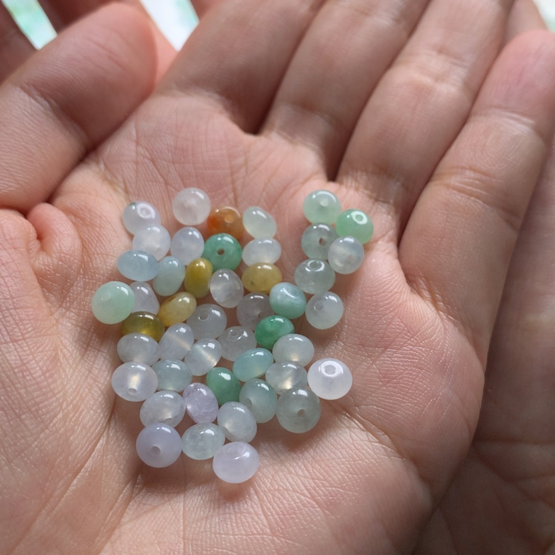 散珠翡翠暖*翡翠散珠多样性发货45颗
