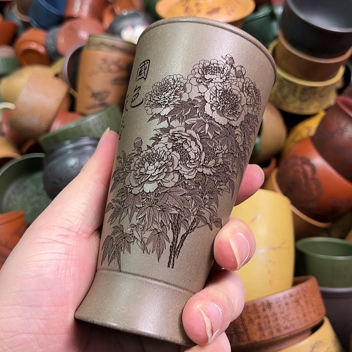 紫砂茶杯全手工紫砂主人杯