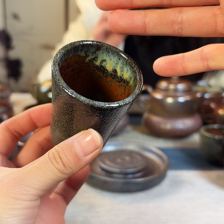 壶顺****藏柴烧紫砂闻香杯