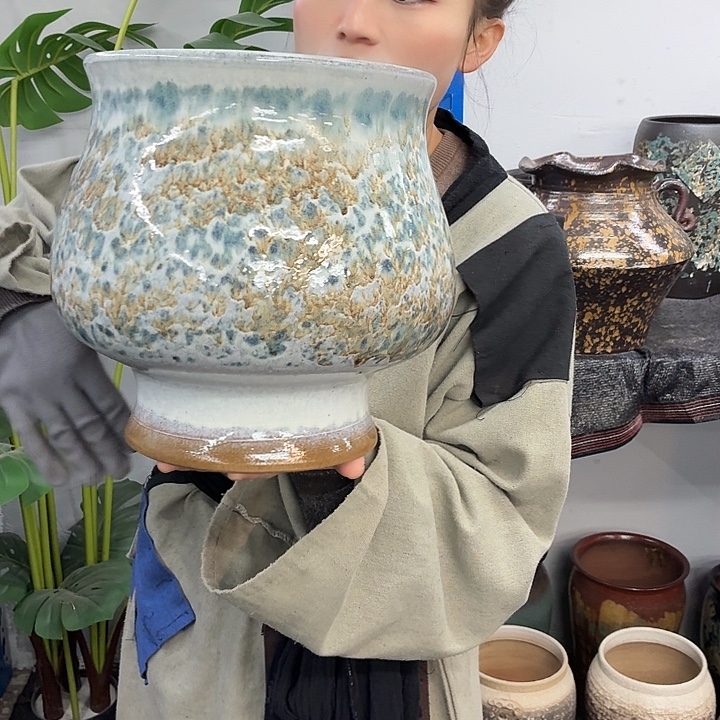 22×26 -粗陶花盆有孔-买买买