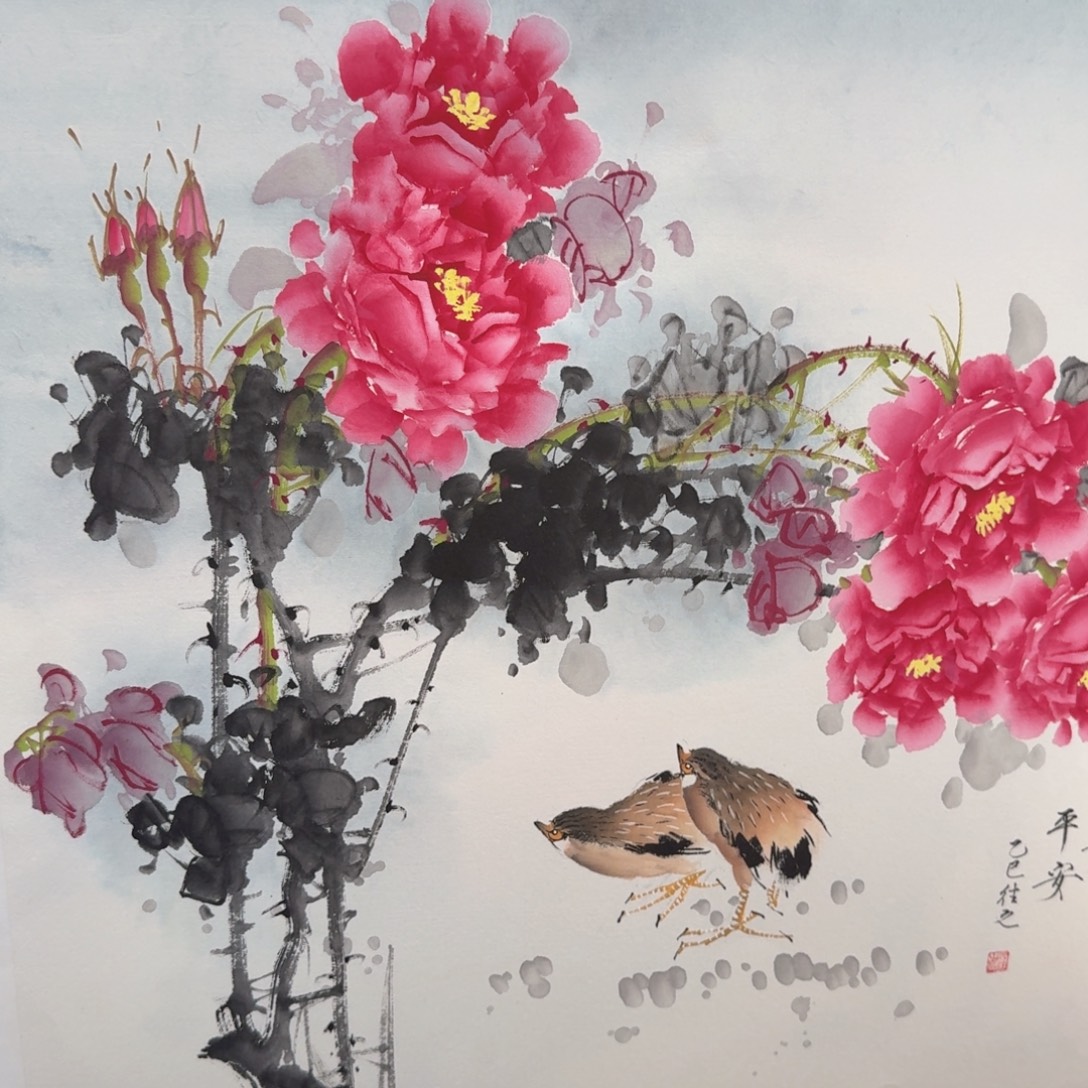 国画国画作品山水花鸟纯手绘