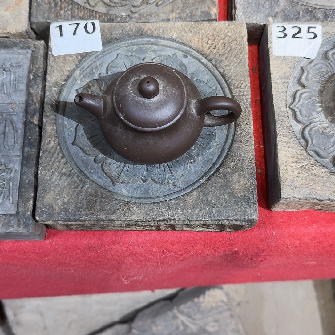 默**石老砖后刻干泡茶台