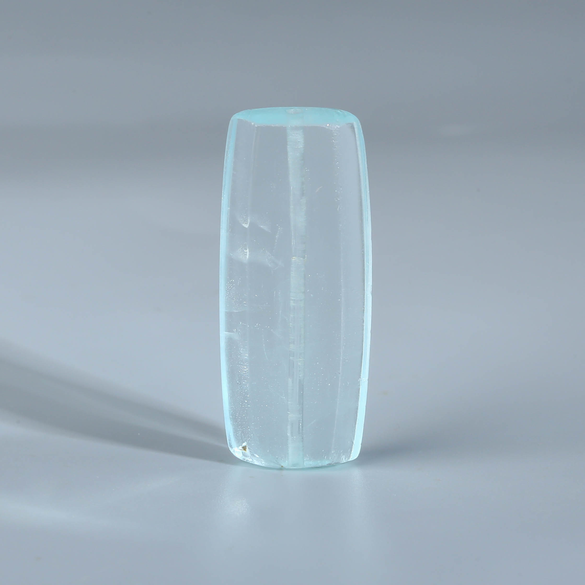H13-362 泰国华富里多棱海蓝宝管珠 12.9*32mm