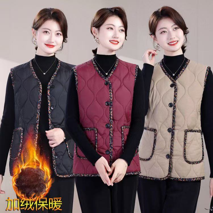 4020 加绒加厚洋气马甲坎肩