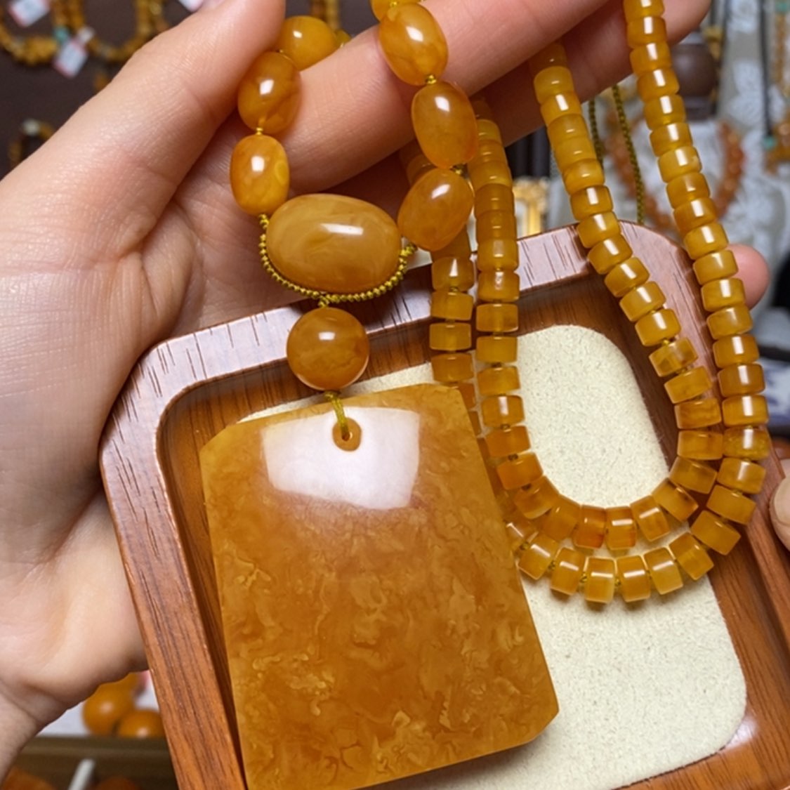 【闪购商品】蜜蜡颈饰未镶嵌项链