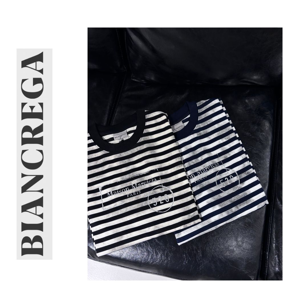 【王小国 x BIANCREGA】 巴家“m6渲染条纹”四季打底长袖 8825
