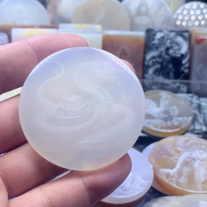 未镶嵌颈饰玛瑙/玉髓꧁****