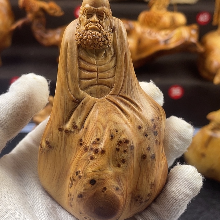 柏木（崖柏）达摩手把件