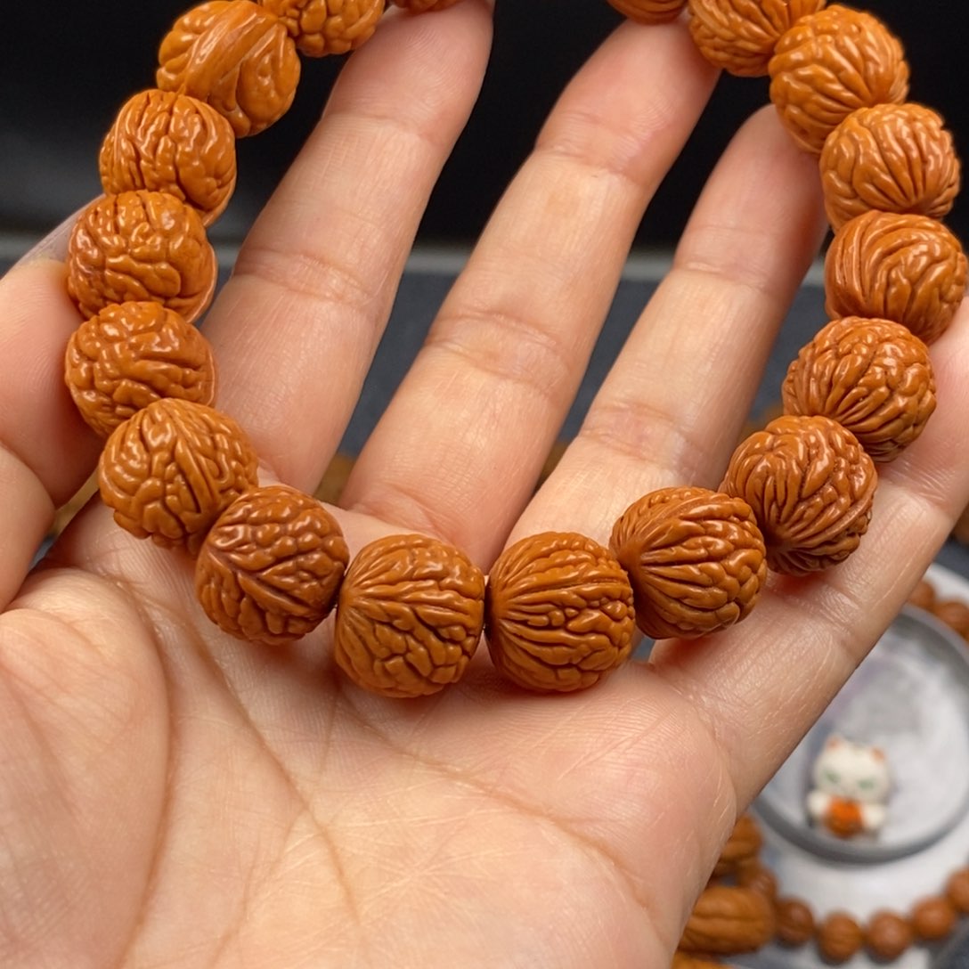 桃核手串21号野生红魔