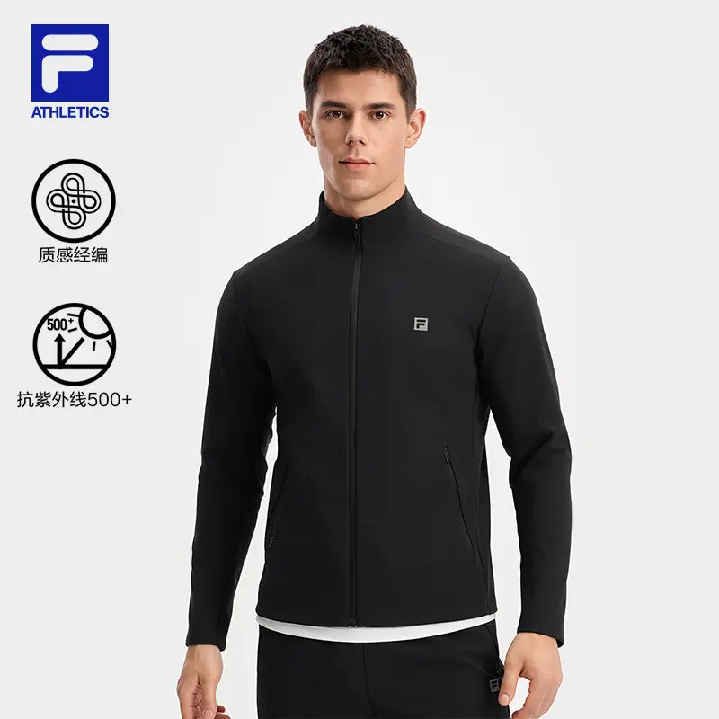 【户外四面弹】Fila/斐乐男款长袖秋季新款立领运动外套A11M531502F