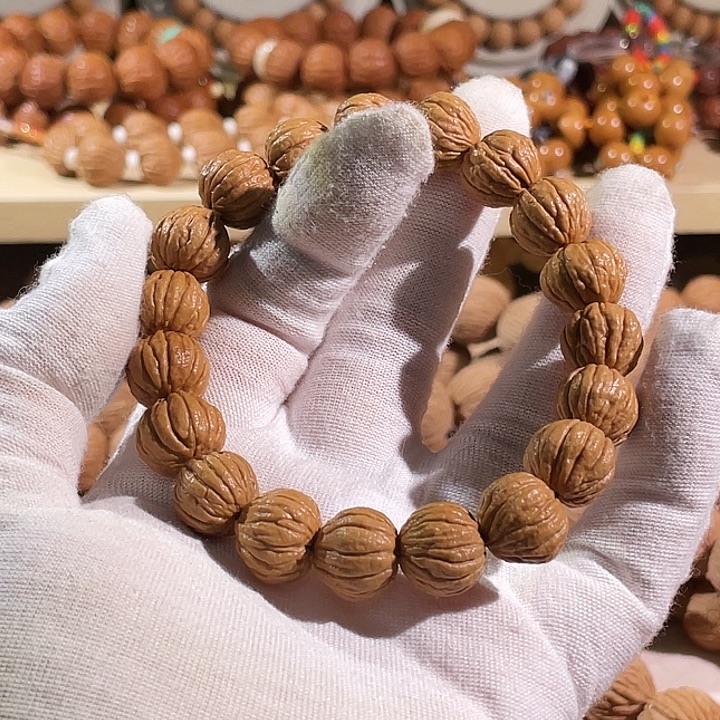 隔***兽猴头核桃手串小龙脊