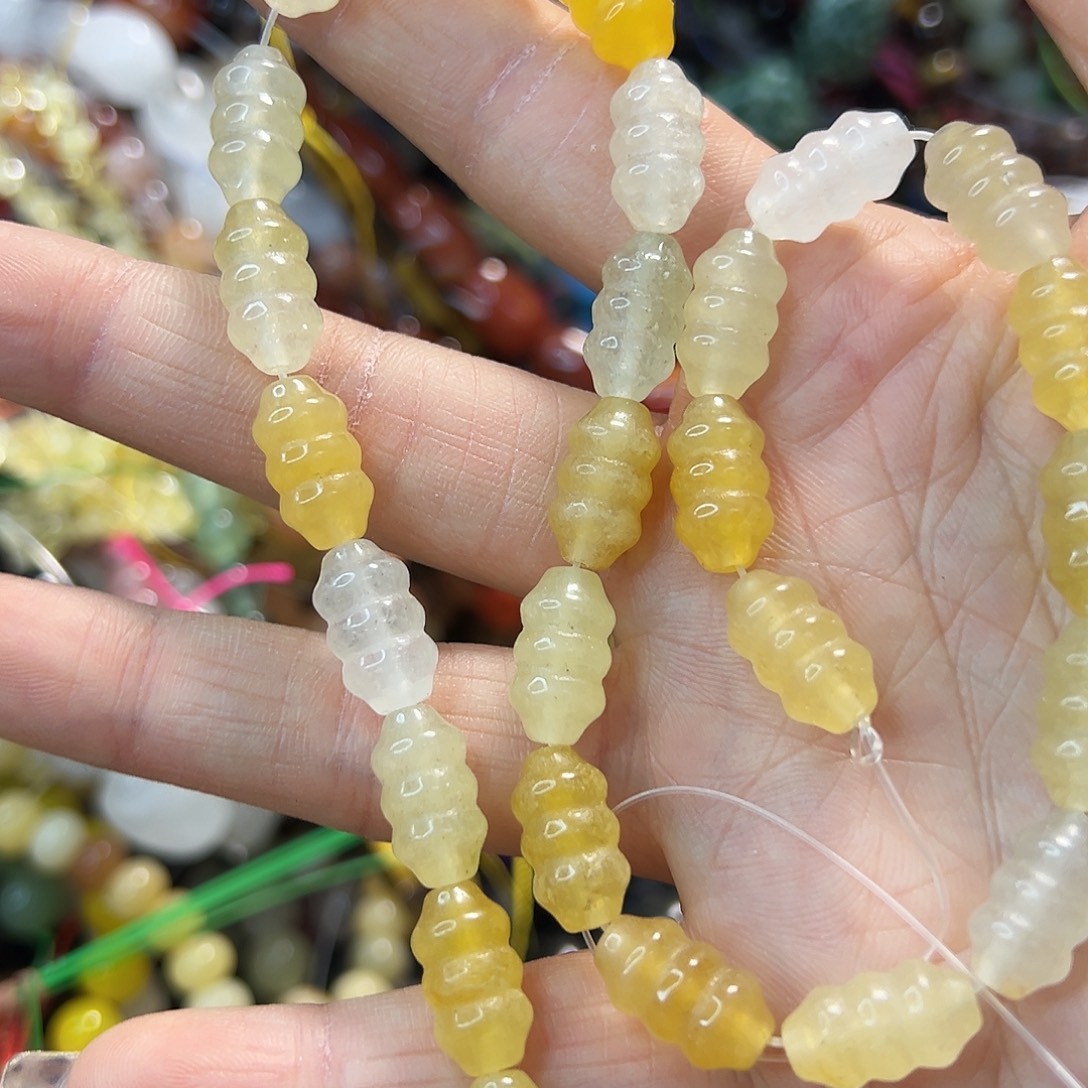 玛瑙/玉髓合金珠宝半成品金丝玉云朵二十几颗