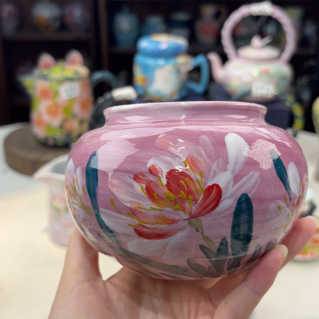 景德镇手绘高温釉下彩陶瓷茶具