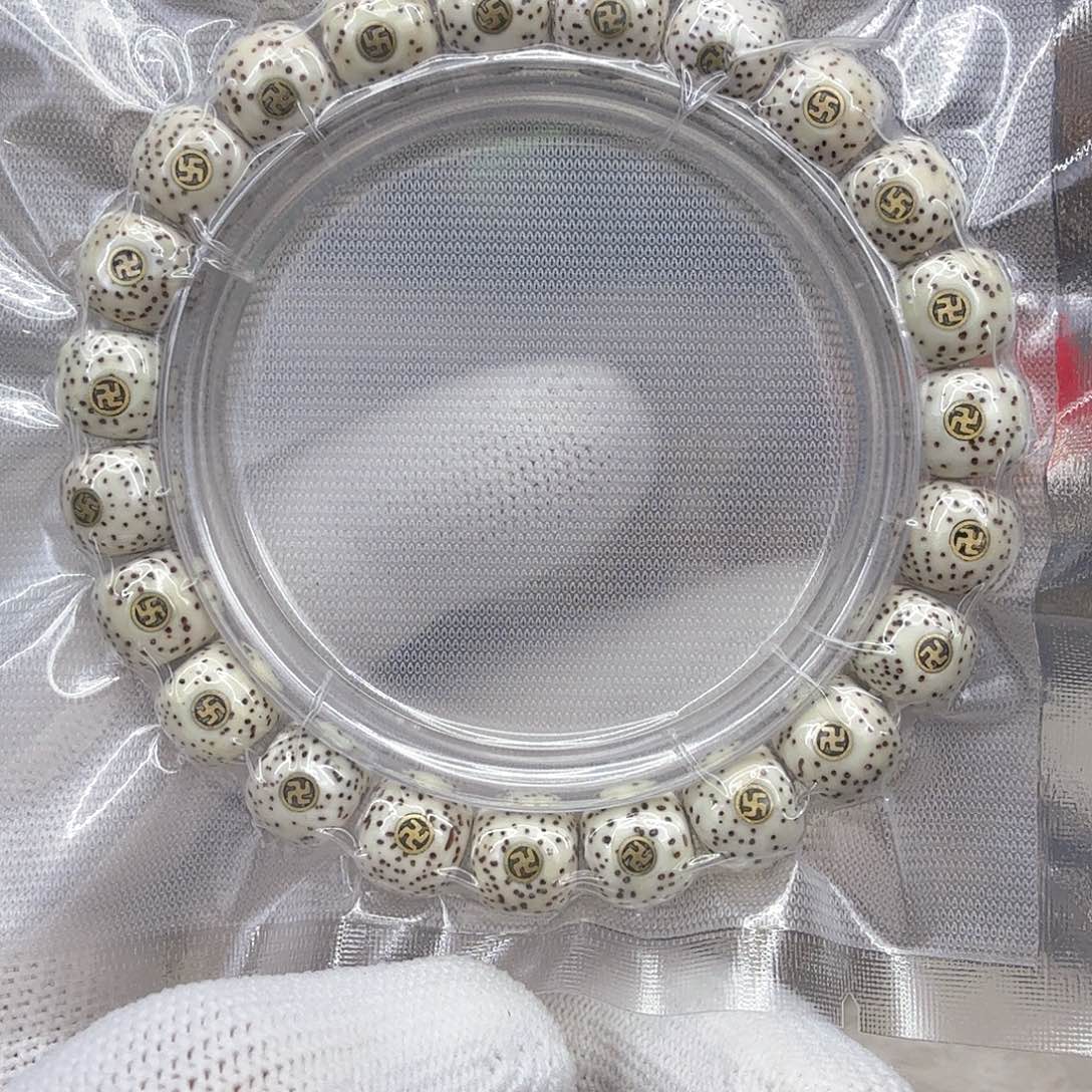 星月菩提手串114原脂白星月菩提单圈1.0万字