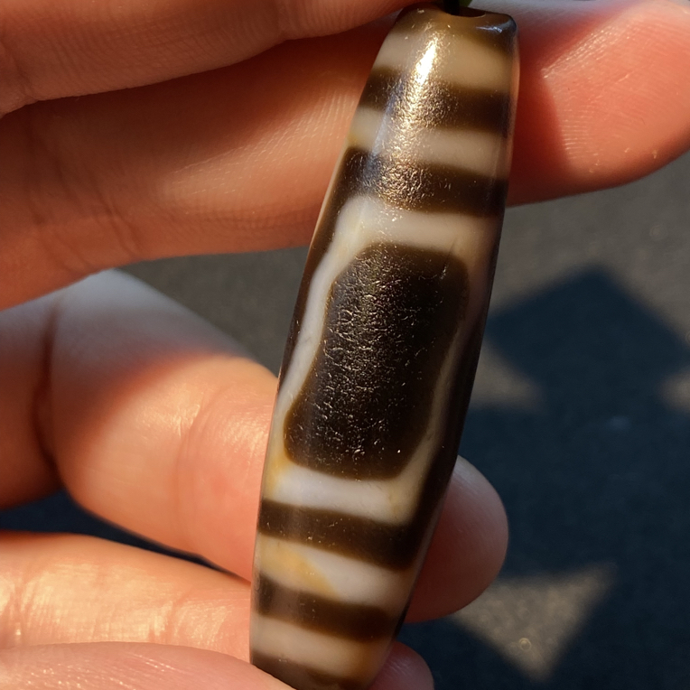 小卢手工三眼天珠带绳