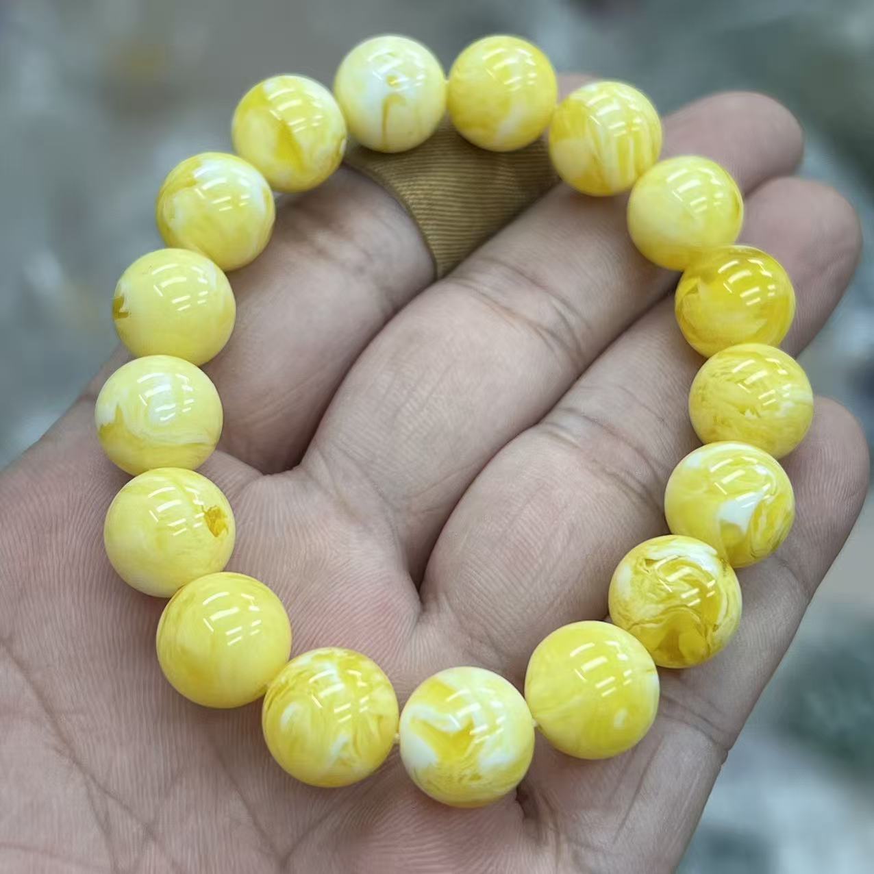 d1 白花 卡12mm 手串 