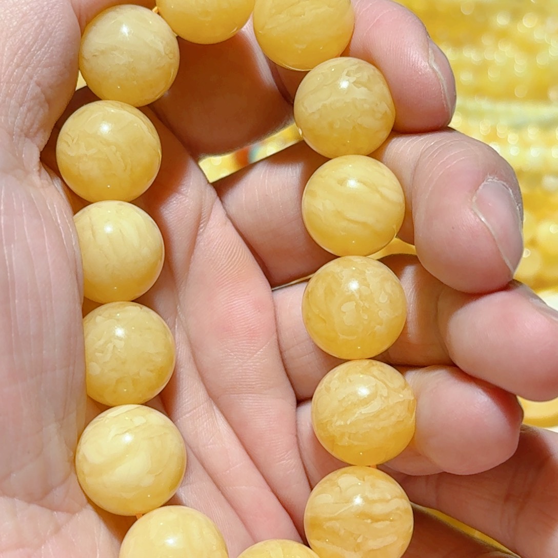 蜜蜡手链未镶嵌琥珀蜜蜡手串15mm+