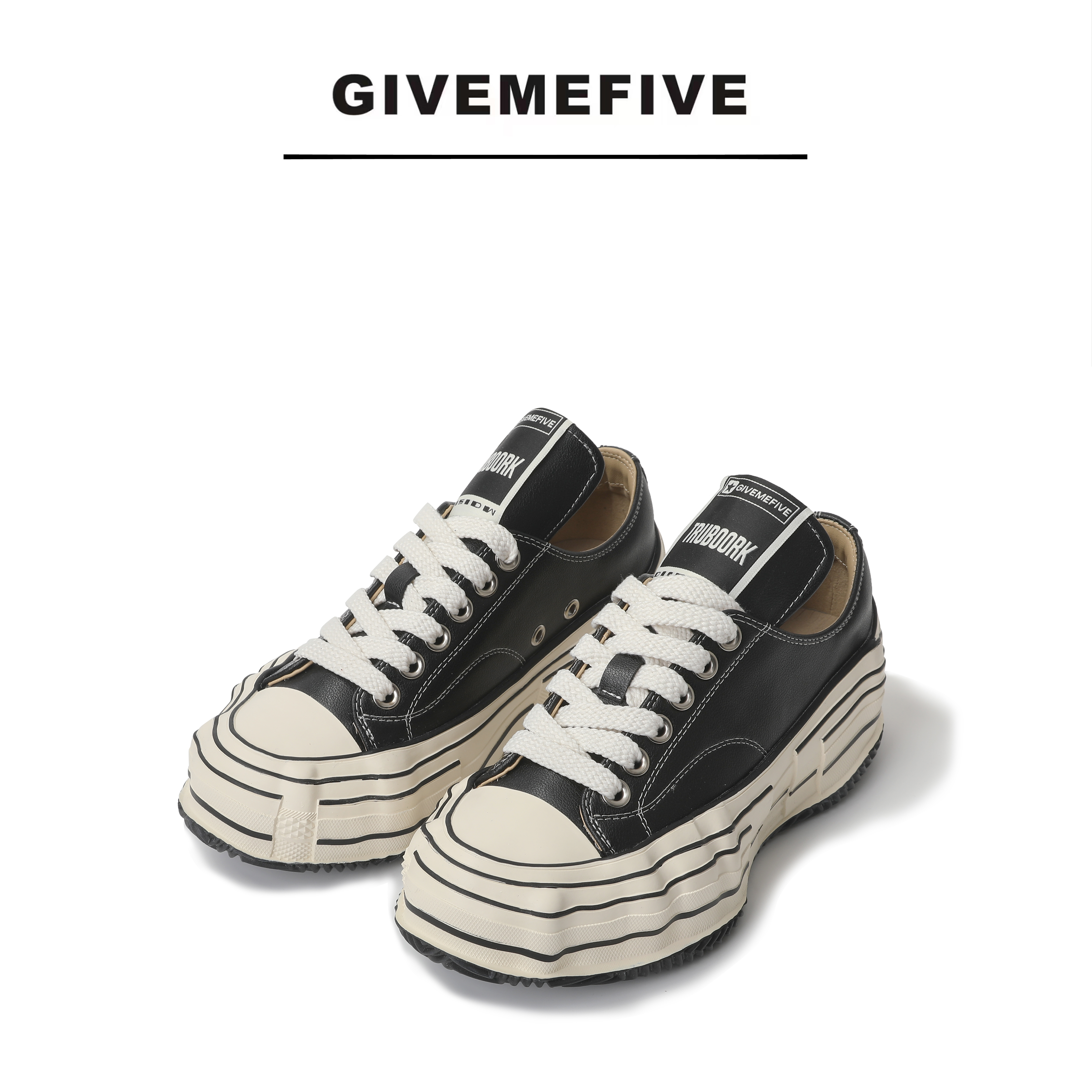 新款0807真皮时尚低帮休闲鞋溶解增高百搭乞丐鞋女厚底潮流运动鞋