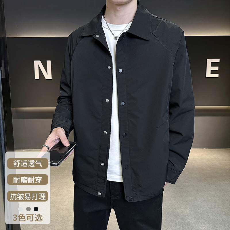 TUCANO/啄木鳥春秋季休闲纯色翻领夹克男商务秋季外套百搭摩斯风