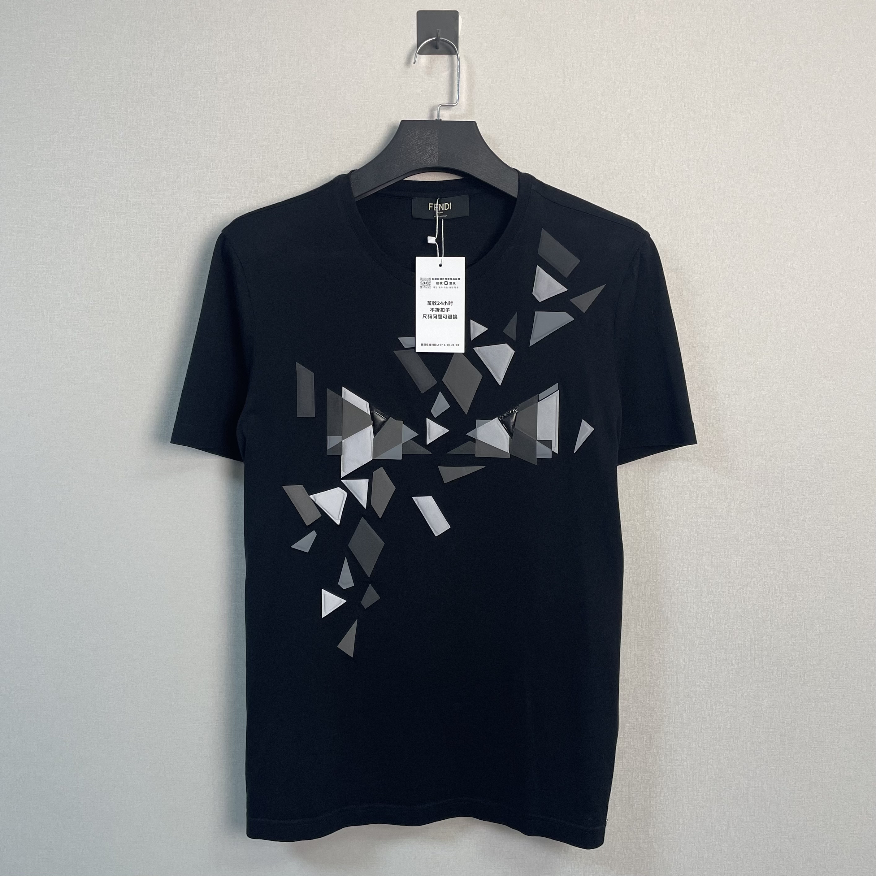 99新 FENDI/芬迪 小怪兽眼睛满印短袖/XL码/价5500
