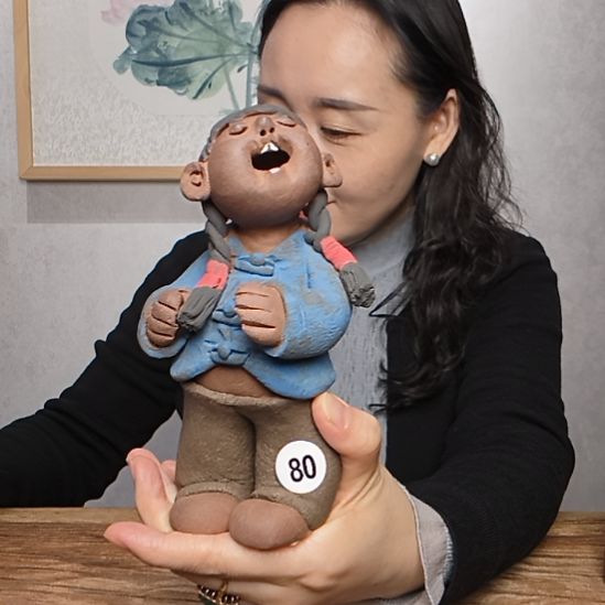 粗砂不规则羲媧娃系列作品站女娃