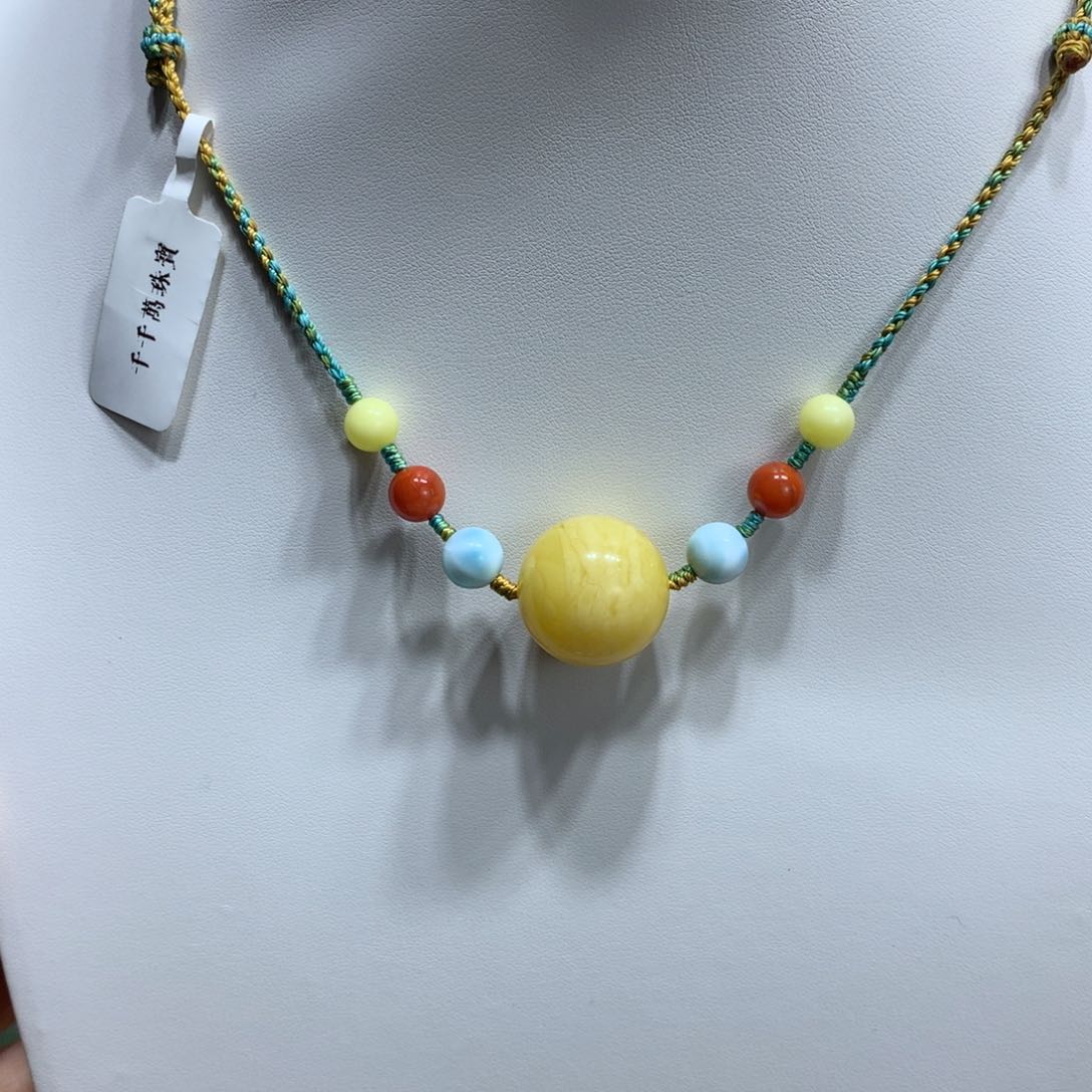 蜜蜡颈饰未镶嵌锁骨链