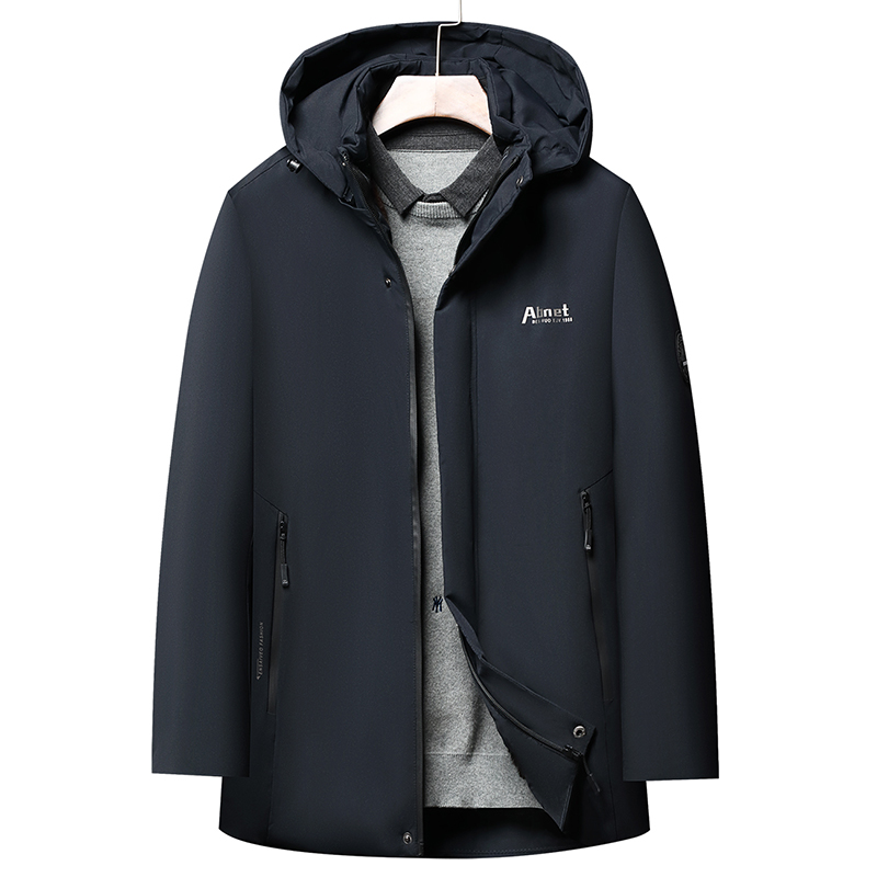 【仿兔毛派克服】可卡衣柜新款黑金石墨烯加绒男士棉服保暖爸爸冬装