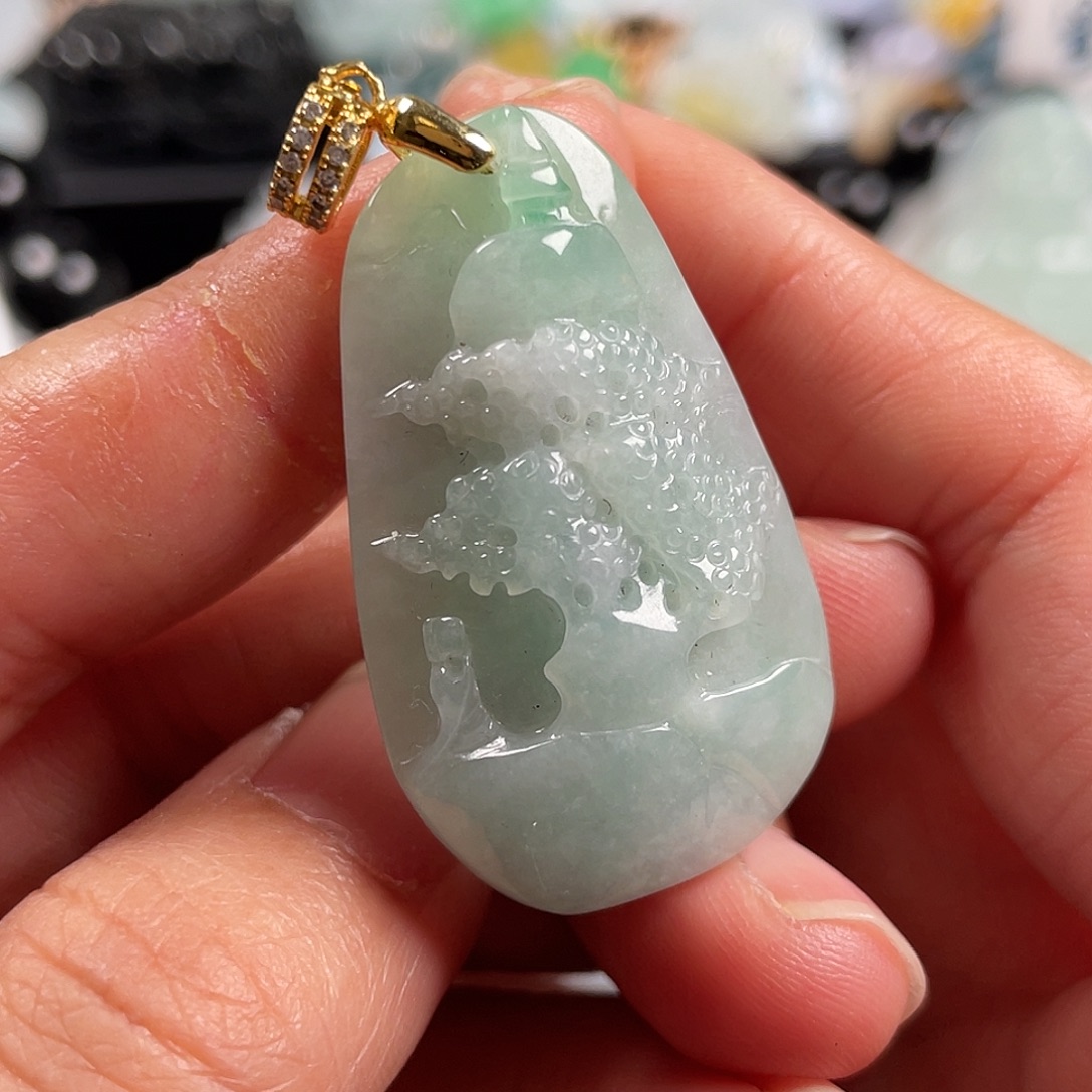 翡翠未镶嵌吊坠(不含链)