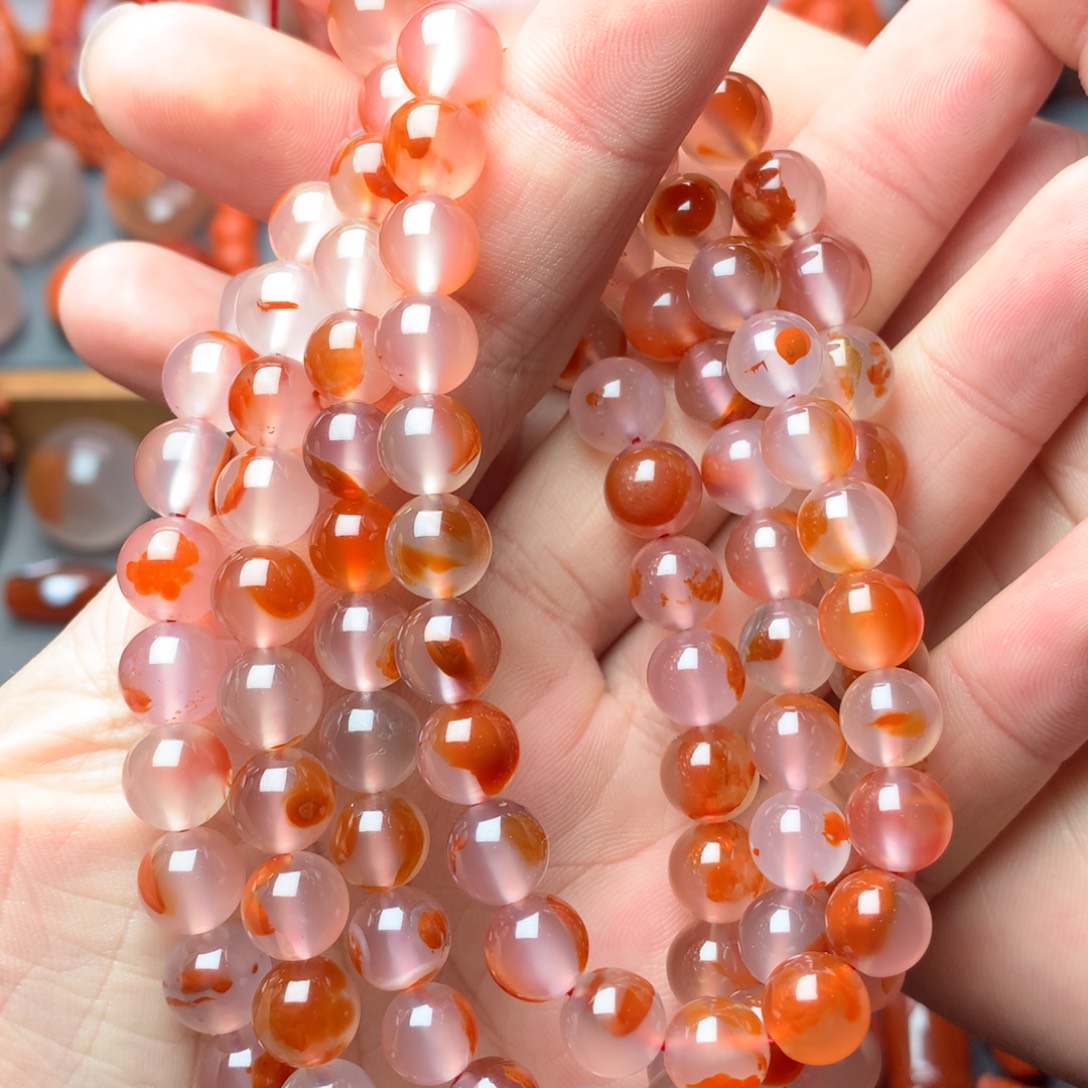 南红玛瑙未镶嵌1冰飘干掌多圈