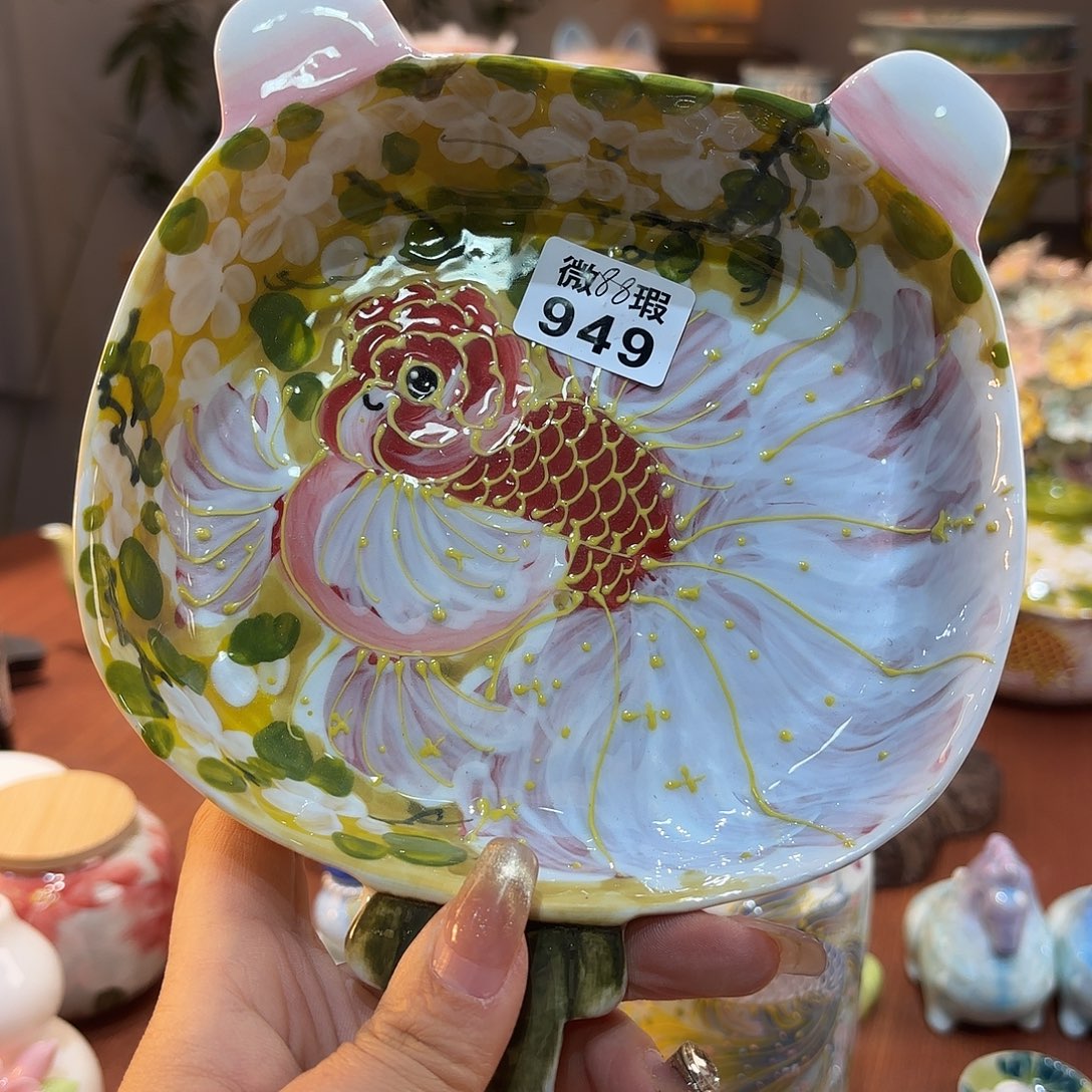 摆件景德镇手绘高温釉下彩陶瓷茶具