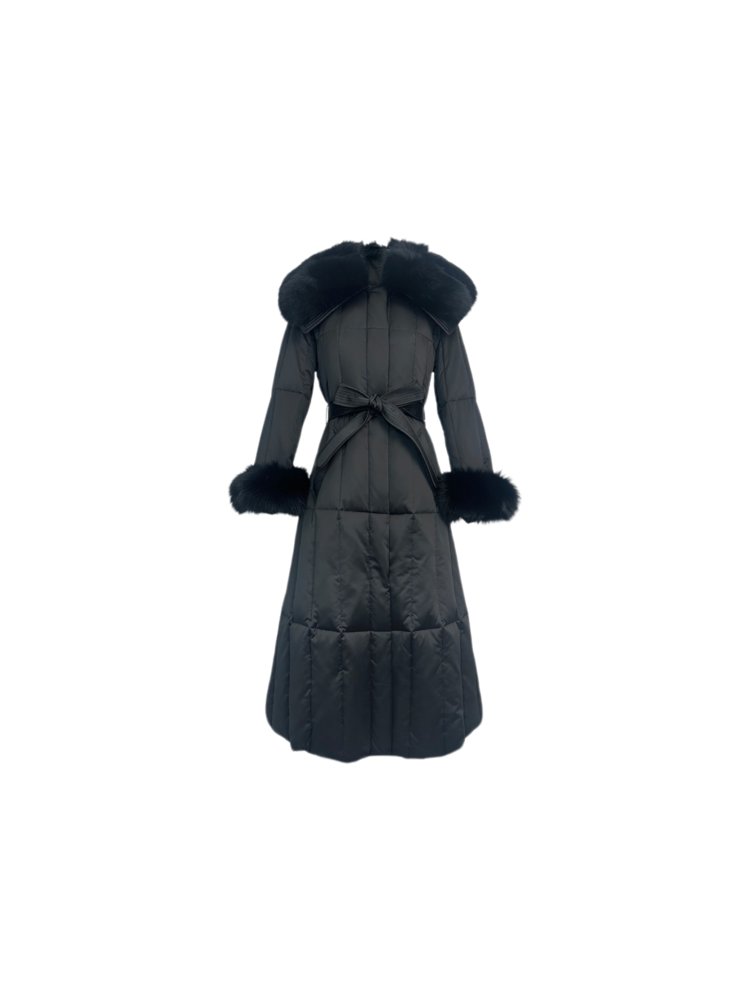 【星星XX】秋冬可拆卸狐狸毛网红时尚百搭千金气质长款20918