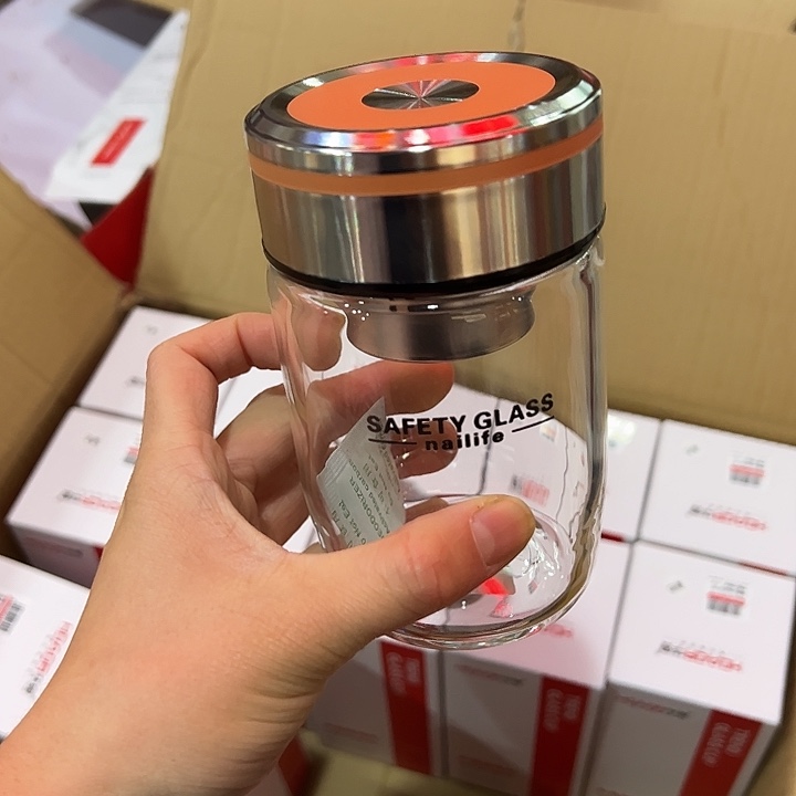 那艾生活单层烫手玻璃杯330330黄色